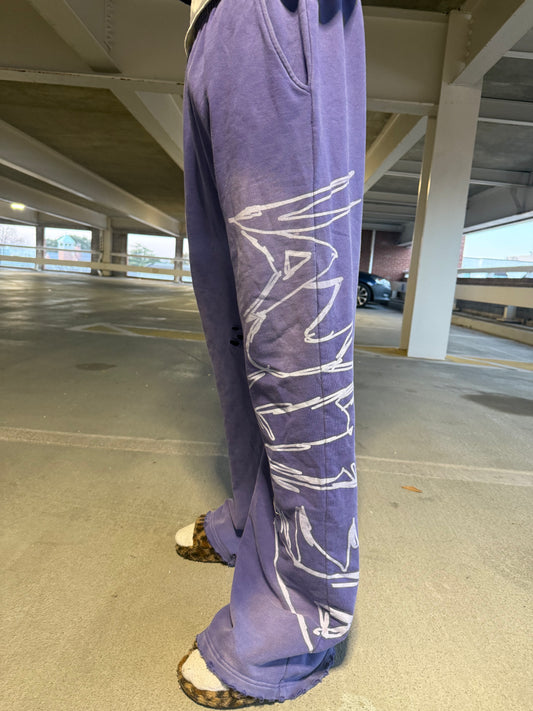 Purple Graffiti Sweats