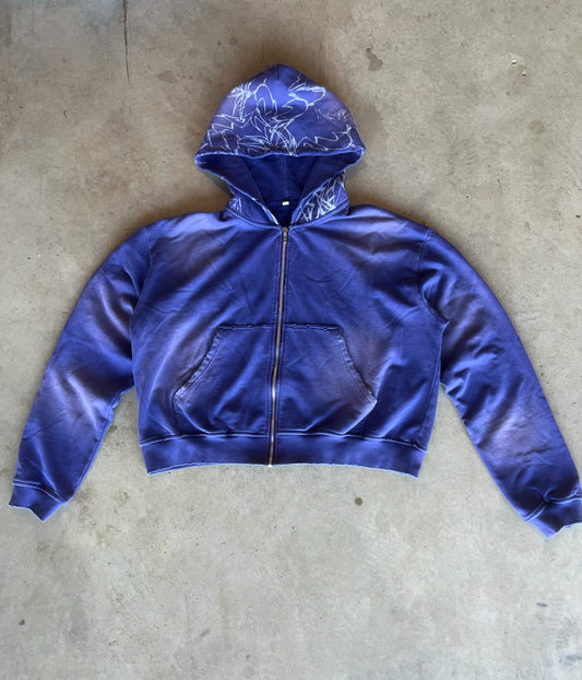 Purple Graffiti Zip