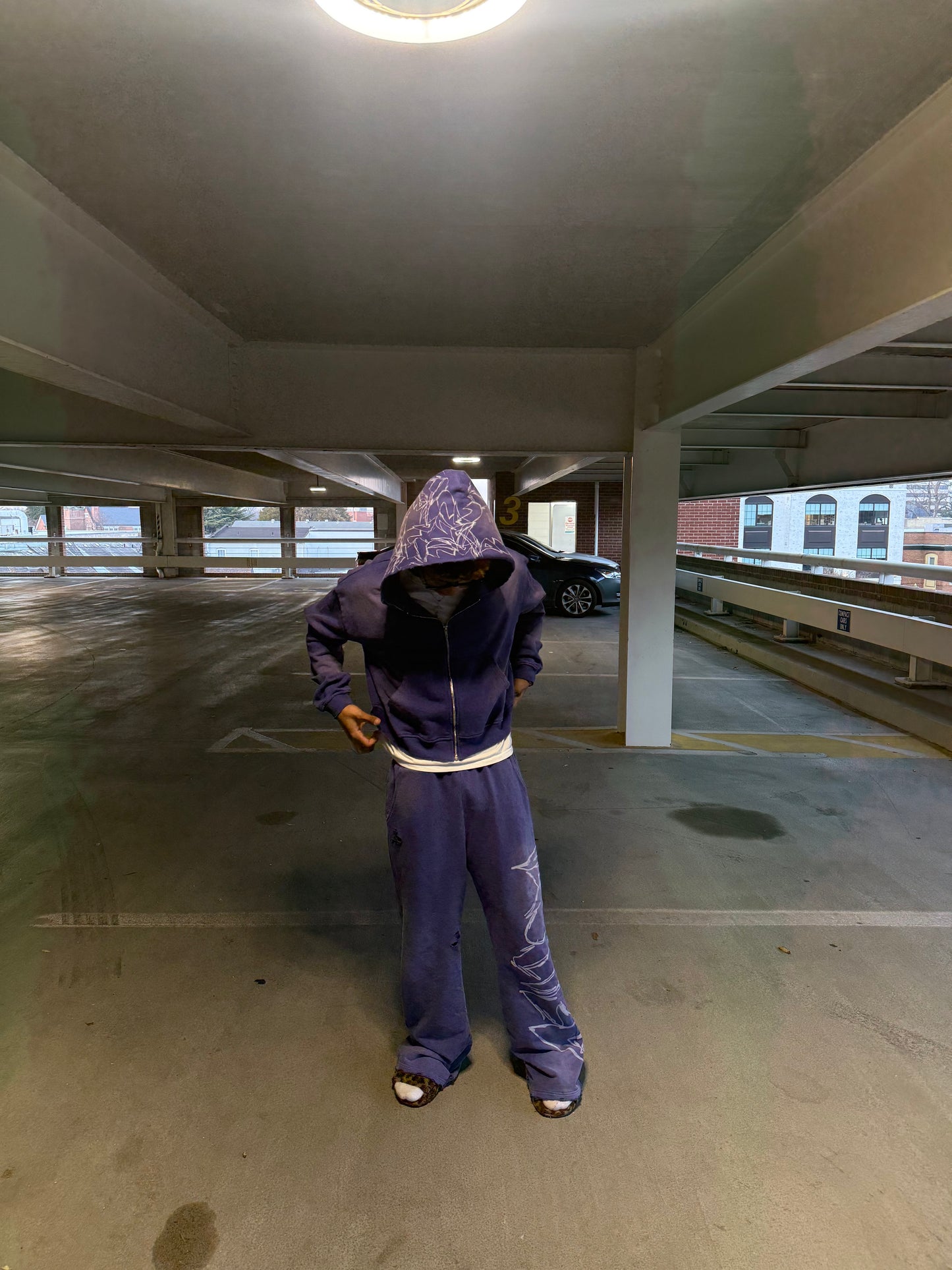 Purple Graffiti Zip