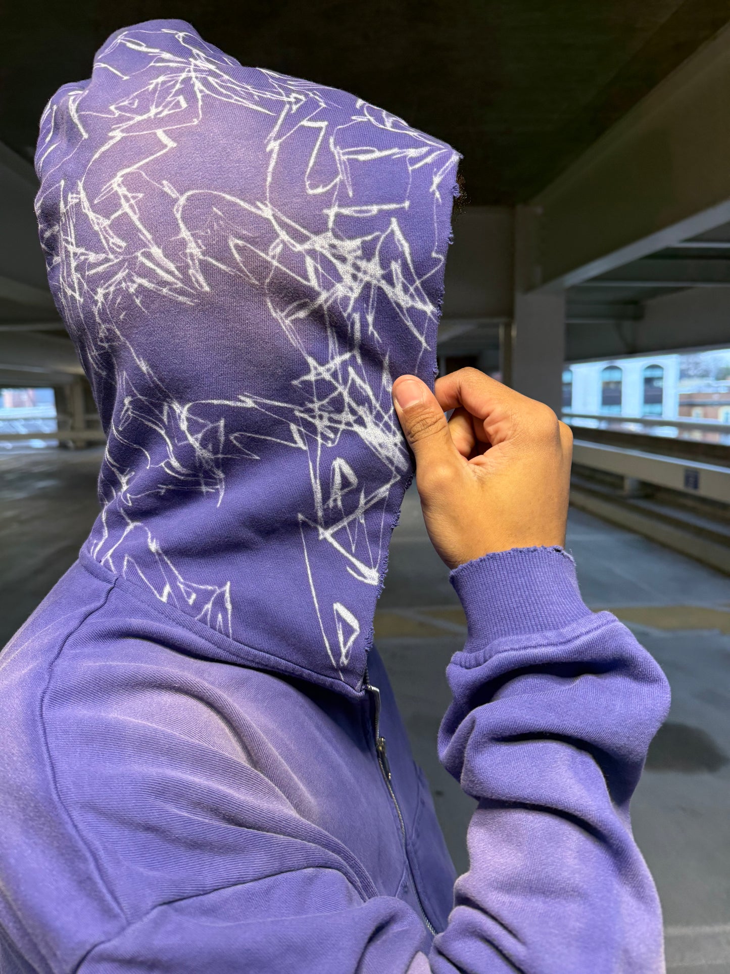 Purple Graffiti Zip