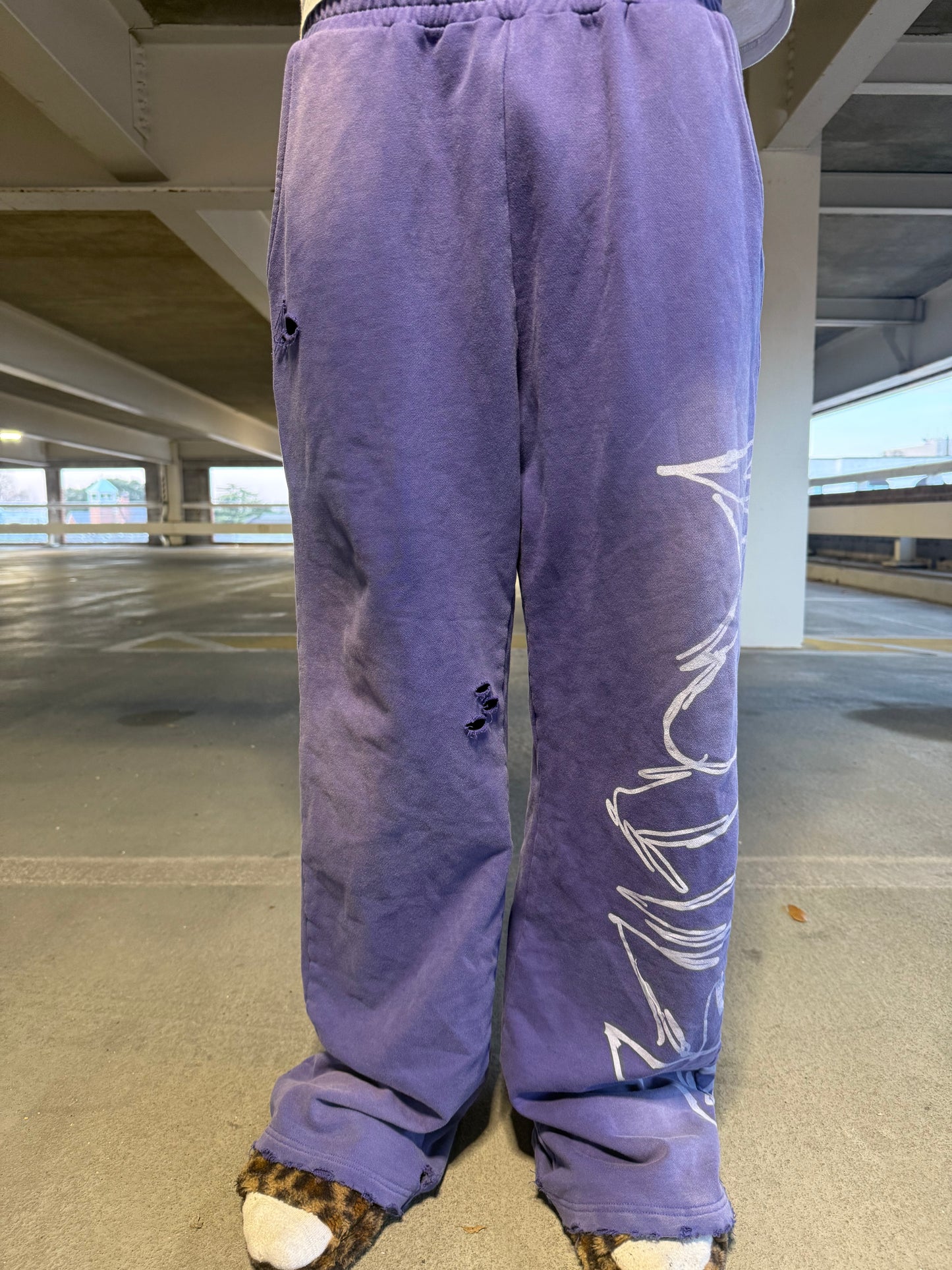 Purple Graffiti Sweats